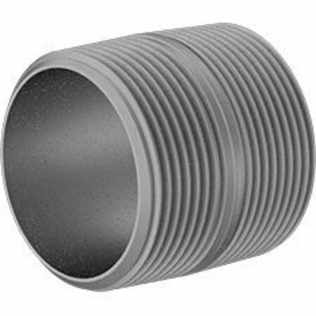 BSC PREFERRED Low-Pressure Galvanized Pipe Fitting Straight Adapter Steel 1-1/2 BSPT x 1-1/2 NPT Male 4888K198